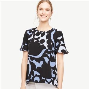 Ann Taylor Blue and black top